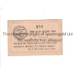 BATH CITY A Supporters Club members card for the 1944/5 season at Bath City. Issued by the club