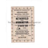 NETHERFIELD V WORKINGTON 1937 FA CUP Programme for the tie at Netherfield v Pre-League Workington