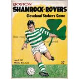 STOKE CITY V SHAMROCK ROVERS 1967 IN USA Programme for the match 4/6/1967 at Manning Bowl, Lynn,