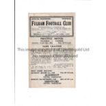 FULHAM Programme for the Practice match 24/8/1946, Probables v Possibles. Generally good