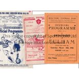 1940'S FOOTBALL PROGRAMMES Five programmes: Liverpool v Bolton W 10/9/1949, spine repaired,