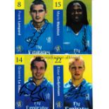 CHELSEA AUTOGRAPHS Eight individually signed official Chelsea postcards by Frank Lampard, Mario