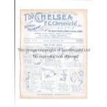 CHELSEA Programme for the home League match at Chelsea v Bolton Wanderers 3/11/1923, ex-binder.