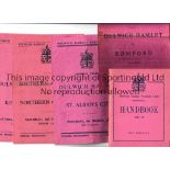 DULWICH HAMLET Handbook for 1954/5 and 18 home programmes including 1947/8 v Romford and St. Albans,