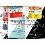 RUGBY UNION / NEW ZEALAND ALL BLACKS Four England home programmes with tickets v France 1963 and