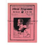 TOTTENHAM HOTSPUR Programme for the home League match v Chesterfield 14/11/1936, punched holes