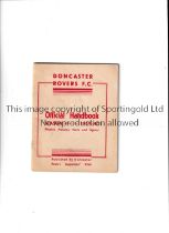 DONCASTER ROVERS Handbook for the truncated League season 1939/40. Good