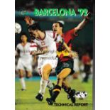 1992 OLYMPICS BARCELONA / FOOTBALL FIFA 148 official Technical Report for the Tournament with review