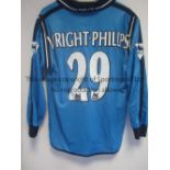 MANCHESTER CITY PLAYER ISSUE SHIRT / SHAUN WRIGHT-PHILLIPS Sky blue long sleeve shirt 2002-2003,