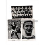 LIVERPOOL Five original b/w copyright 5.5" X 3.5" photocards: team group 1966/7, Ian St John, Ian