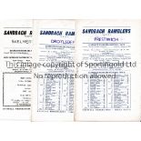 SANDBACH RAMBLERS F.C. Ten home programmes including 3 X 1971/2 and 7 X 1974/5 including New