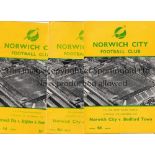 NORWICH CITY Eight home programmes for Cup ties: FA Cup v Bedford Town 56/7, Darlington 57/8,