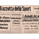 1967 FAIRS CUP BOLOGNA V WEST BROM Match played 1/2/1967 at Stadio Comunale, Bologna. Issue of the