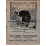 NEW ZEALAND ALL BLACKS Two programmes: away v Cardiff 26/12/1945, slightly worn and The Kiwis v