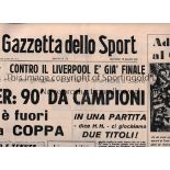 1965 EUROPEAN CUP INTER MILAN V LIVERPOOL Match played 12/5/1965 at the San Siro, Milan. Issue of