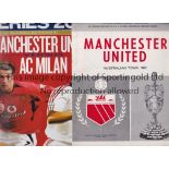 MANCHESTER UNITED Approximately 60 programmes including 36 away programmes for European matches