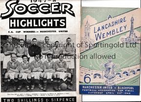 1948 F.A. CUP FINAL / BLACKPOOL V MANCHESTER UNITED A 16 page booklet, A Lancashire Wembley,