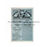 Q.P.R. V MERTHYR TOWN 1930 Programme for the League match at Rangers 29/3/1930 very slight