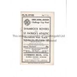 LEINSTER F.A. CUP FINAL 1955 Programme for Shamrock Rovers v St. Patrick's Athletic 26/12/1955 at