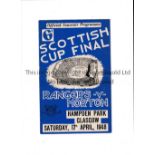 1948 SCOTTISH CUP FINAL Programme for Rangers v Morton 17/4/1948 at Hampden Park, slight