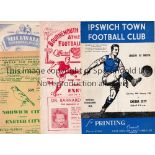 EXETER CITY Four away programmes in season 1950/1 v Ipswich, Bournemouth, Norwich, small paper