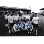 DERBY COUNTY / AUTOGRAPHS A 12 X 8 photo of players celebrating with the Watney Cup following a