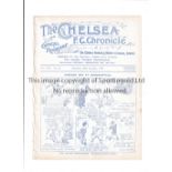 CHELSEA Programme for the home League match at Chelsea v Huddersfield Town 26/1/1924, ex-binder.