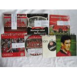 MANCHESTER UNITED Seven 7" vinyl single records: Manchester United v Benfica, Manchester United