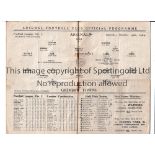ARSENAL Programme for the home League match Grimsby 19/10/1929, horizontal fold and scores