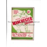 MANCHESTER UNITED Famous Football Clubs brochure by Alf Clarke, issued in 1948. Good