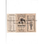 NORTH EAST FOOTBALL 1926/7 Fixture card issued by Park Drive tobacco for Newcastle United,