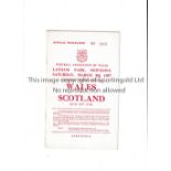 WALES V SCOTLAND 1957 Programme for the Amateur International at Newtown 9/3/1957. Very good