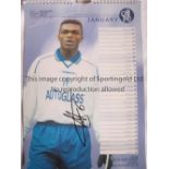 CHELSEA AUTOGRAPHS 2000 Official calendar signed individually by the player for each month except