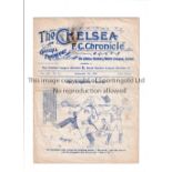 CHELSEA Gatefold programme for the home League match in their 3rd season v Sheffield United 7/9/