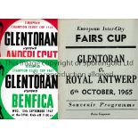 NORTHERN IRELAND FOOTBALL PROGRAMMES Seven programmes: Glentoran v Royal Antwerp 65/6 ICFC,