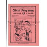 TOTTENHAM HOTSPUR V MANCHESTER UNITED 1937 Programme for the League match at Tottenham 9/10/1937,