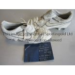 FLORENT MALOUDA / CHELSEA MATCH WORN BOOTS A pair of white Nike books with Malouda embroidered on