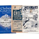 CHELSEA Fifty three programmes: 50 homes from 1946 - 1960 including Brentford 46/7, slightly marked,