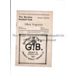 ARSENAL Programme for the away FA Cup tie v Burnley 20/2/1937. Arsenal won 7-1. Generally good