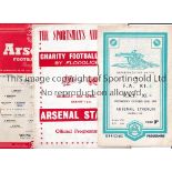 NEUTRAL MATCHES AT ARSENAL Four programmes for matches at Highbury, F.A. XI v R.A.F. XI 29/10/