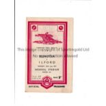 NEUTRAL AT ARSENAL Programme for Islington v Ilford 2/5/1949, Corinthian Shield Final, slight