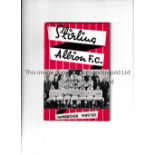 STIRLING ALBION Handbook for season 1949/50. Good