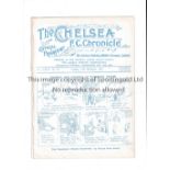 CHELSEA Home programme v Grimsby Town 27/12/1927. Postponed match. Ex Bound Volume. Generally good