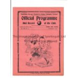 TOTTENHAM HOTSPUR Programme for the home League match v Reading 7/12/1929, slight horizontal crease.