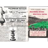 1952 F.A. CUP SEMI-FINALS Two programmes for 29/3/1952: Chelsea v Arsenal with insert at Tottenham