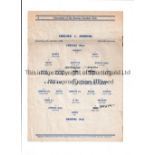 CHELSEA V ARSENAL Programme for the Friendly at Chelsea 7/10/1939, prior to the start of the Lea