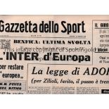 1965 EUROPEAN CUP FINAL BENFICA V INTER MILAN Match played 27/5/1965 at the San Siro, Milan. Issue