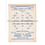 CHELSEA Programme for the home FL South Regional League match v Brighton 26/12/1939, pencil