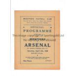 ARSENAL Programme for the away FL South C match v Brentford 6/4/1940, very slight vertical crease.