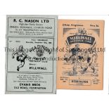 MILLWALL V HEADINGTON UNITED 1953 FA CUP Programmes for the ties at Millwall 12/12/1953 and Replay